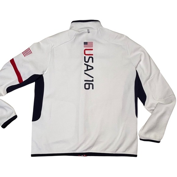 Polo Sport Ralph Lauren Mens USA 16 Performance Full Zip Jacket White Large PSXV - Picture 2 of 7